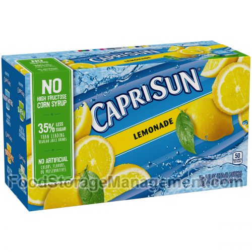 Capri-Sun 25% less sugar lemonade Juice pouches-10 pk (087684001066)