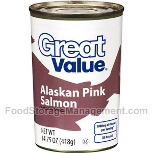 Great value alaskan pink Salmon in Water 14.75oz (078742433103)