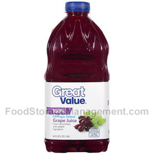 Great value 100% purple grape Juice 64oz (078742226903)
