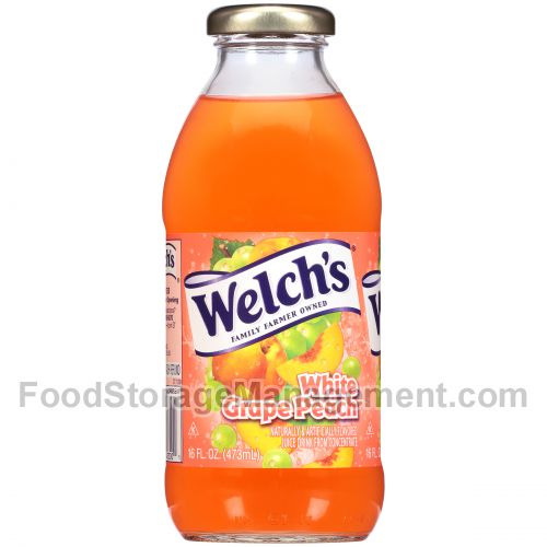 Welch's White grape Peach drink glass 16oz (041800433001)