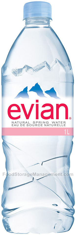 Bottle evian Natural Spring Water 1l (061314000070)