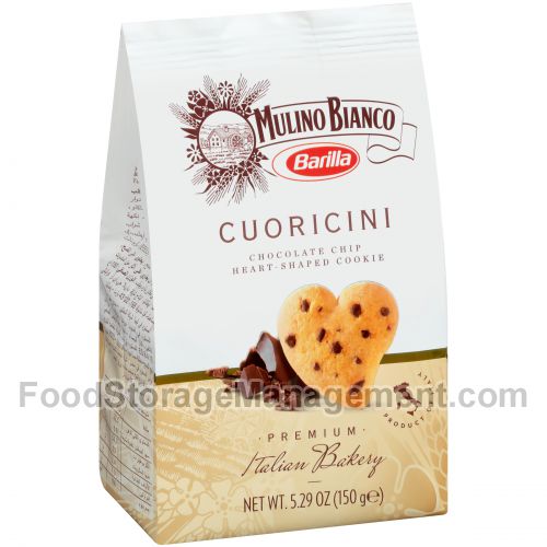 Mulino bianco, barilla cuoricini, chocolate drops in a small heart biscuit (076808002454)