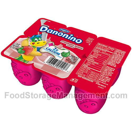 Danone dan-o-nino strawberry, vanilla and Peach dairy snack - 6 ct (036632055927)