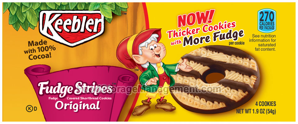 Keebler fudge shoppe cookies fudge stripes 1.9oz (030100773986)