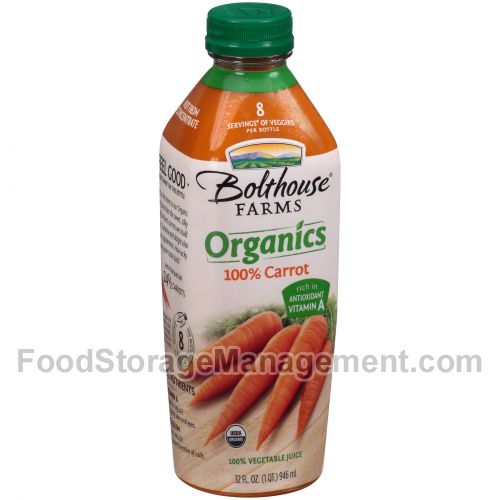 Bolthouse farms 100% Organic carrot Juice plastic 32floz (071464018313)