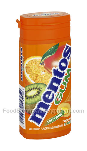 Mentos gum Tropical flip top container 1.06oz (073390013912)