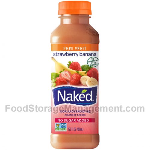 Naked strawberry banana Juice smoothie strawberry banana Blend (strawberry puree, banana puree), Apple Juice Orange Juice, nat (082592194152)